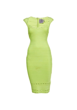 Hervé Léger Pre-Owned knitted midi dress - Green