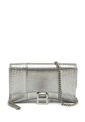 Balenciaga Pre-Owned Hourglass leather crossbody bag - Silver