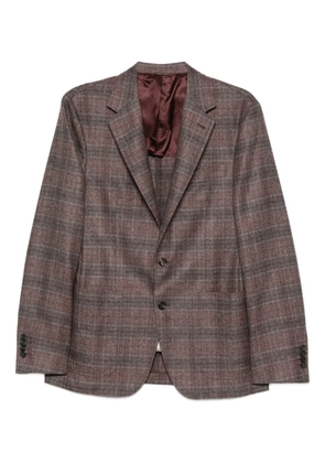 Canali checked wool blazer - Red
