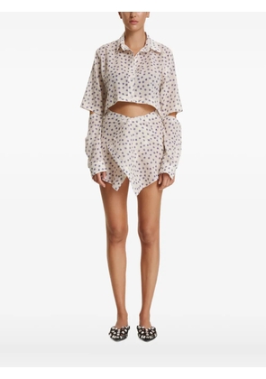 PNK cut-out floral top - Neutrals