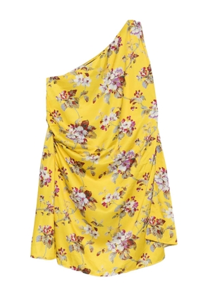 BLAKLACE one-shoulder floral dress - Yellow