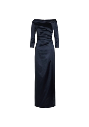 Talbot Runhof Gathered draped maxi dress - Blue