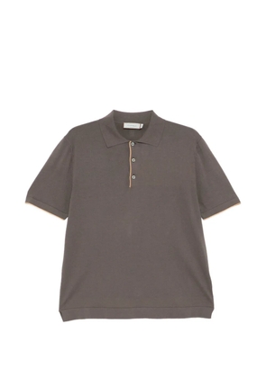 Canali knitted polo shirt - Brown