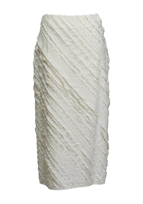 Christian Wijnants Simbi textured midi skirt - Yellow