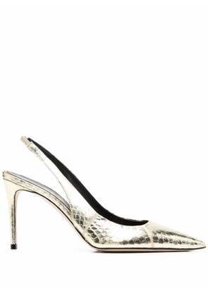 Scarosso x Brian Atwood Sutton slingback pumps - Gold