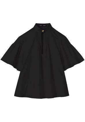 Proenza Schouler pintuck-detail short-sleeved blouse - Black