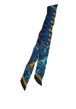 Hermès Pre-Owned 2015-2024 Le Fil d'Ariane Silk Twilly Scarf scarves - Blue