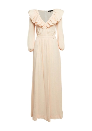 Elisabetta Franchi ruffled-collar maxi dress - Pink
