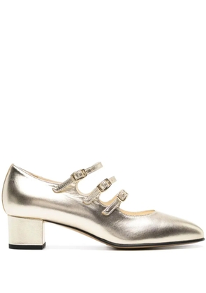 Carel Paris 40mm Kina metallic leather pumps - Gold