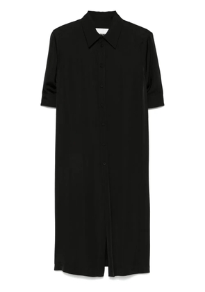 Jil Sander satin midi shirt dress - Black