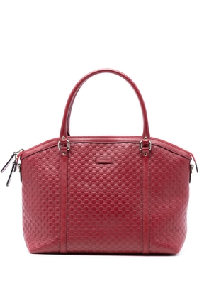 Gucci Pre-Owned 2016-2025 Large Microguccissima Dome satchel - Red