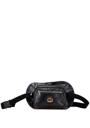 Gucci Pre-Owned 2000-2015 Calfskin Morpheus Double Zip belt bag - Black