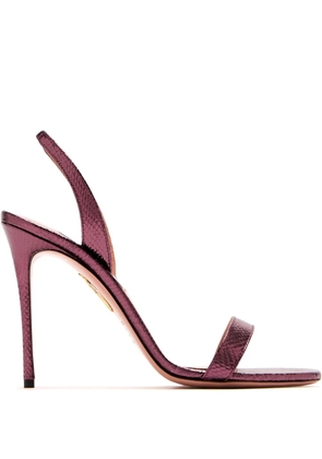 Aquazzura 105mm slingback leather sandals - Red