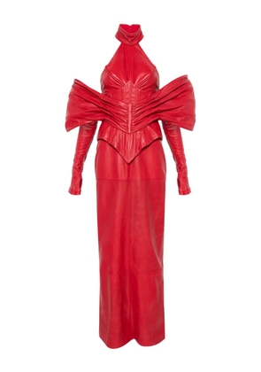 MITILIANE COUTURE detachable-corset maxi dress - RED