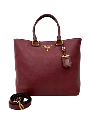 Prada Pre-Owned 2000-2025 Vitello Daino Open Convertible Tote satchel - Red