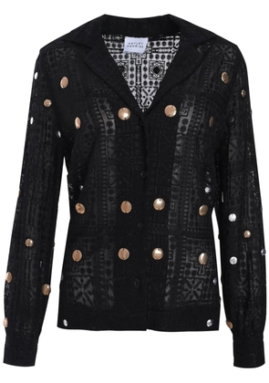 Hayley Menzies stud-embellished shirt - Black