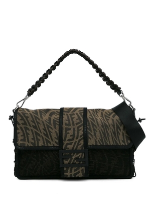 Fendi Pre-Owned 2010-2023 Large Zucca Vertigo Mesh Baguette satchel - Brown