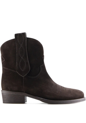 Notabene Anne suede Western ankle boots - Brown