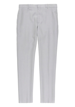 Alexander McQueen tapered cotton trousers - Blue