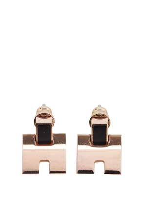Hermès Pre-Owned 2000-2025 Rose Gold Plated Enamel Eileen Push Back Earrings costume earrings - Pink