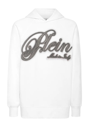 Philipp Plein rhinestone-embellished hoodie - White
