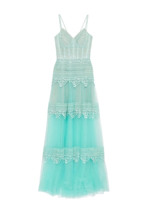 Saiid Kobeisy lace long dress - Green