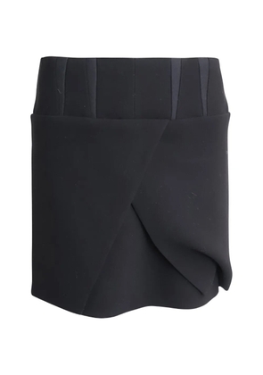 Balenciaga Pre-Owned overlapping-detail mini skirt - Black