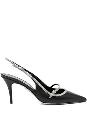 René Caovilla 80mm crystal-embellished pumps - Black