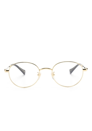 Gucci Eyewear Double-G round-frame glasses - Gold