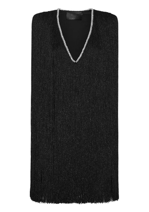 Philipp Plein fringed lurex minidress - Black
