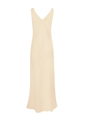 Peter Cohen V-neck midi dress - Neutrals