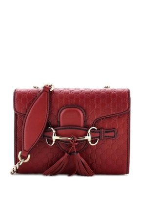 Gucci Pre-Owned Emily Chain Flap Bag Microguccissima Leather Mini shoulder bag - Red