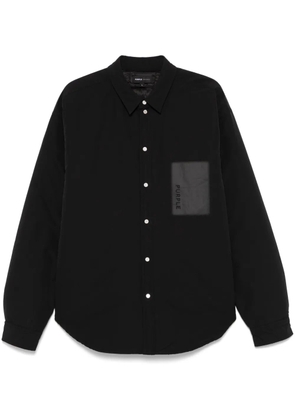 Purple Brand logo-print shirt jacket - Black