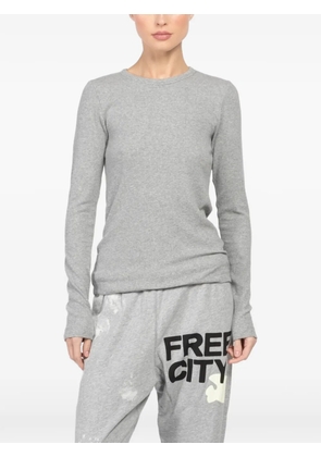 Velvet long sleeve sweater - Grey