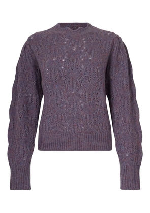 ISABEL MARANT openwork knitted sweater - Purple