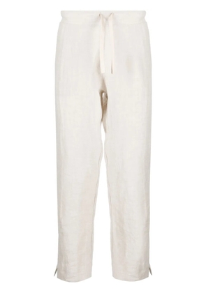 Marané drawstring linen tapered trousers - Neutrals