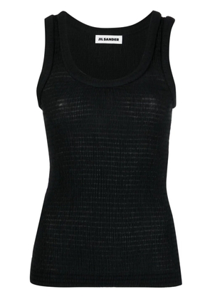 Jil Sander shirred tank top - Black