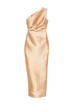 Solace London Kira one-shoulder maxi dress - Gold