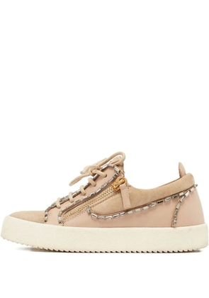 Giuseppe Zanotti Vintage pre-owned crystal-embellished sneakers - Neutrals