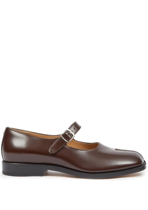 Maison Margiela Tabi leather Mary Janes - Brown