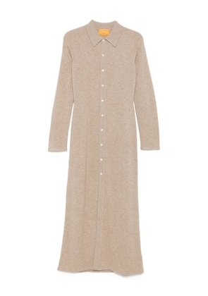 Guest In Residence cashmere buttoned-front shirt midi day dress - Neutrals