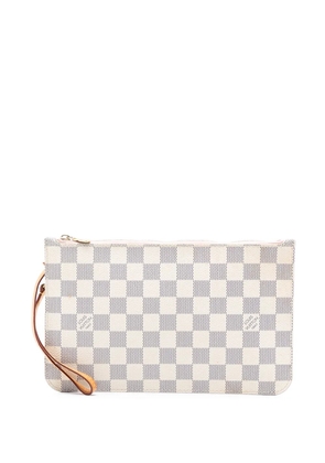 Louis Vuitton Pre-Owned 2016 Damier Azur Neverfull MM pouch - White