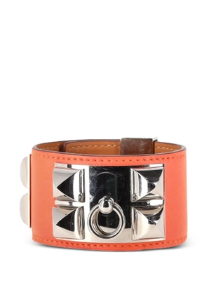 Hermès Pre-Owned pyramid-stud leather bracelet - Orange