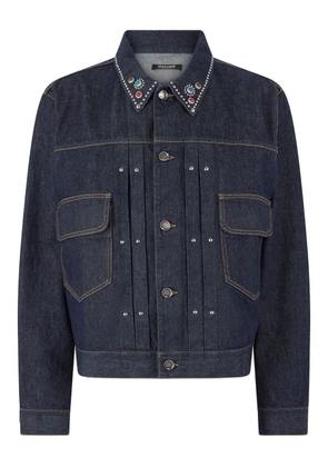 Roberto Cavalli stud-embellished denim jacket - Blue