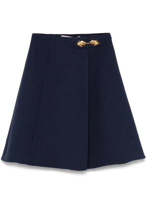 Valentino Garavani pleat-detailed mini skirt - Blue