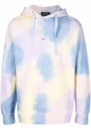 A.P.C. tie-dye print hoodie - Blue