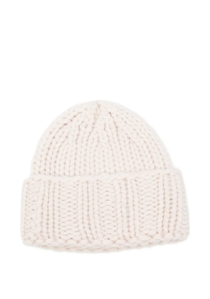 Liska ribbed knit beanie - White