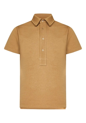 FRANZESE COLLECTION Wimbledon four-button placket polo shirt - Brown