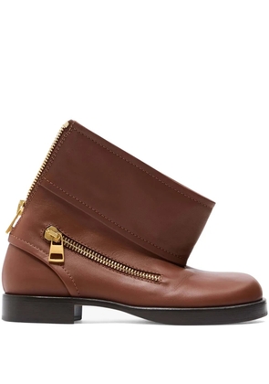 JW Anderson leather ankle boots - Brown