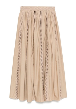Elie Saab trim embellished poplin skirt - Neutrals